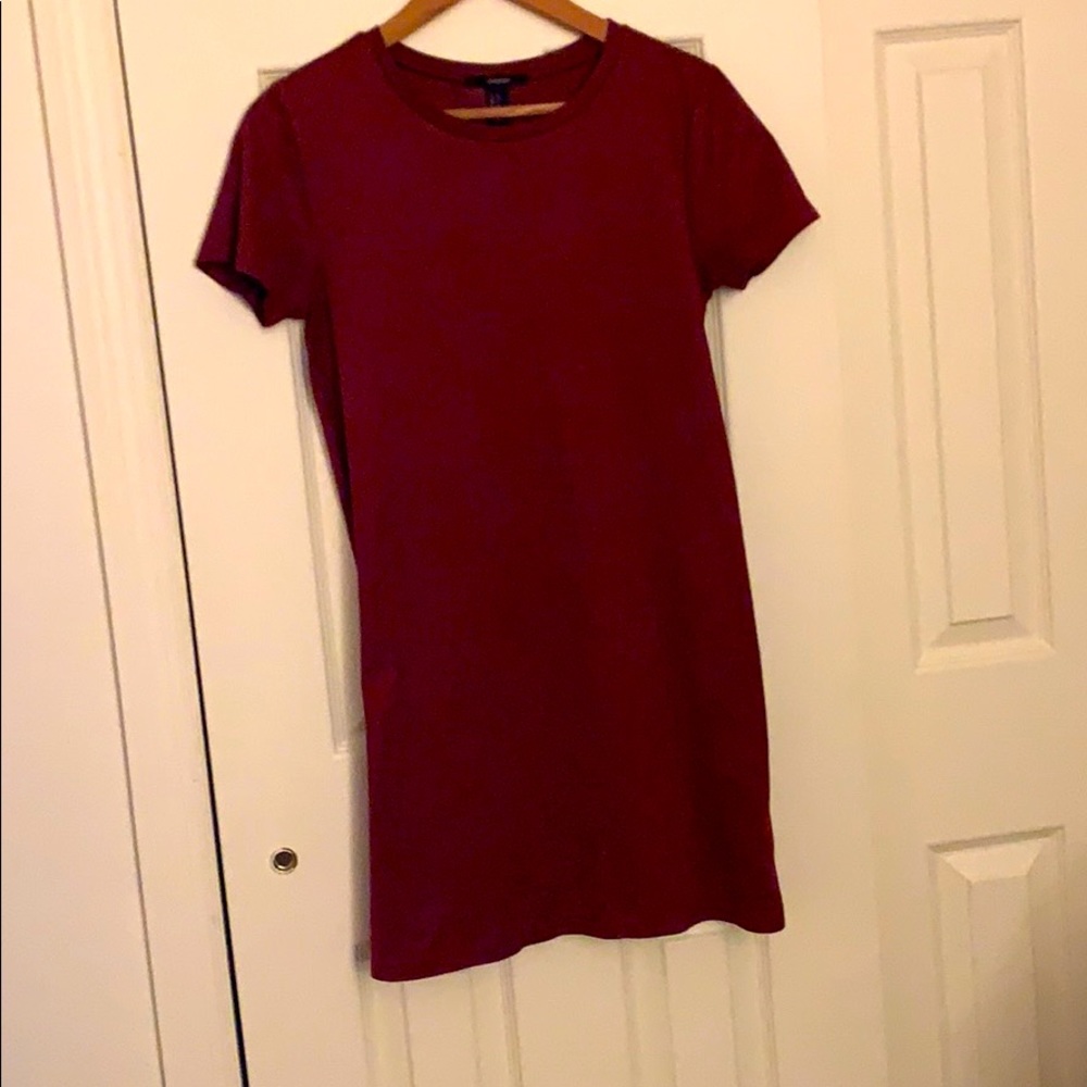 Burgundy T Shirt Dress.